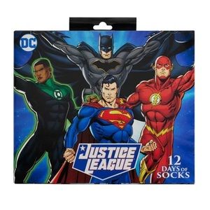 DC Comics Justice League 12 Days of Socks (NWT) (Shoe Size: 6-12)